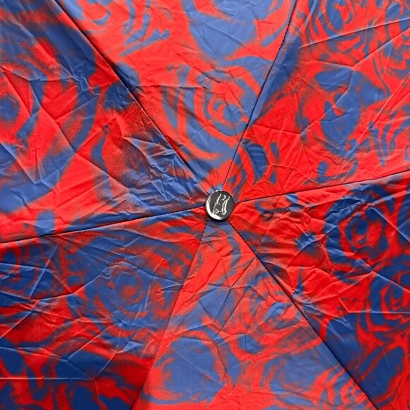 Burberry Water Rose Compact Umbrella, Blue and Red - Picture 6 of 10